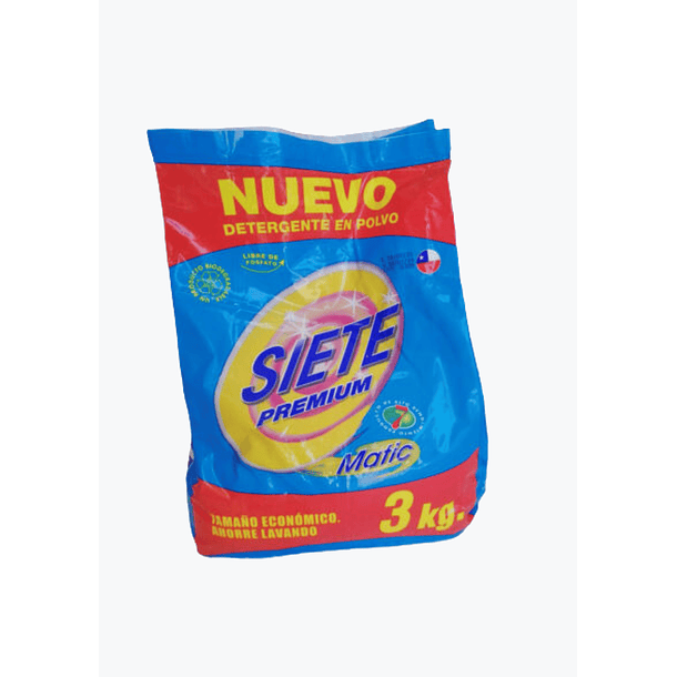 DETERGENTE SIETE PREMIUM MATIC 3 KILOS