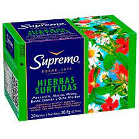SUPREMO HIERBAS SURTIDAS 20 bolsitas   (12)