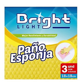 PAÑO ESPONJA BRIGHT LIGHT x 3un.     (80)         