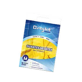 GUANTES LATEX BRIGHT TALLA M  PAR    (12)         
