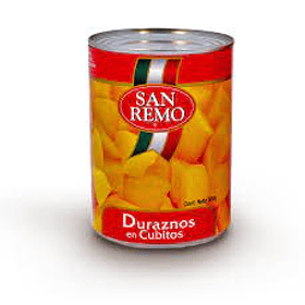 DURAZNO CUBITOS SAN REMO 425grs.    (24)