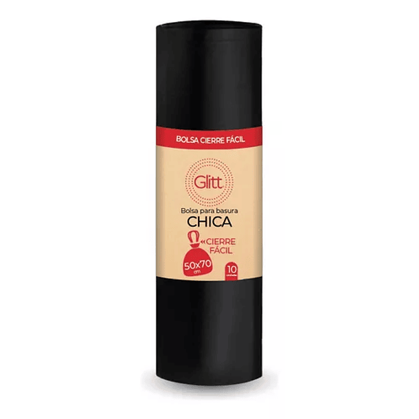 BOLSA BASURA GLITT CIERRE FACIL 50x70xcm.x 10u.(60