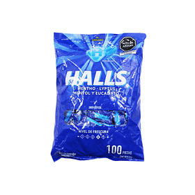 CARAMELO HALLS MENTHO BOLSA x 100un.  (30)