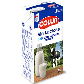 LECHE COLUN ENTERA NATURAL SIN LACTOSA 1 LITRO (12