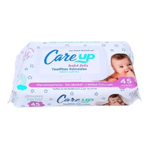 TOALLITAS HUMEDAS CARE UP C/TAPA x 45un.  (48)