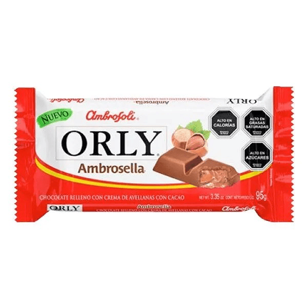 TABLETA CHOC. ORLY AMBROSELLA AVEL/COCO 95grs.(15) 2