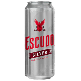 CERVEZA ESCUDO SILVER LATA 710cc.5°G.L. (DP.x 24u)
