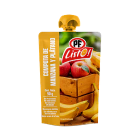 COMPOTA PF LISTO MANZANA Y PLATANO 90grs.(18)