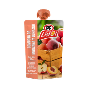 COMPOTA PF LISTO MANZANA Y DURAZNO 90grs.(18)