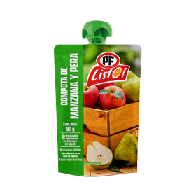 COMPOTA PF LISTO MANZANA Y PERA 90grs  (18)