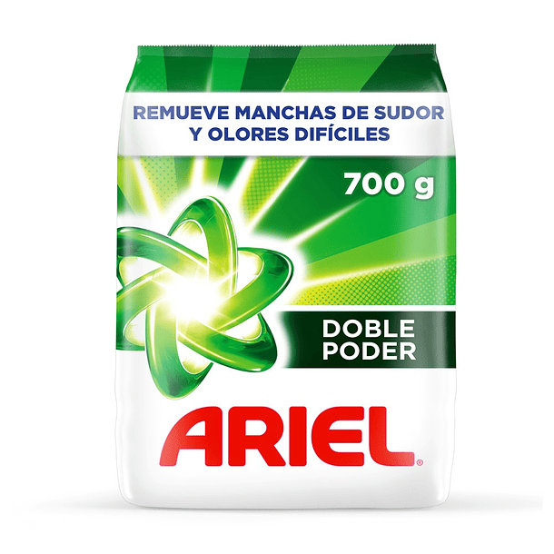 DETERG. ARIEL DOBLE PODER BOLSA 700grs. (14)      