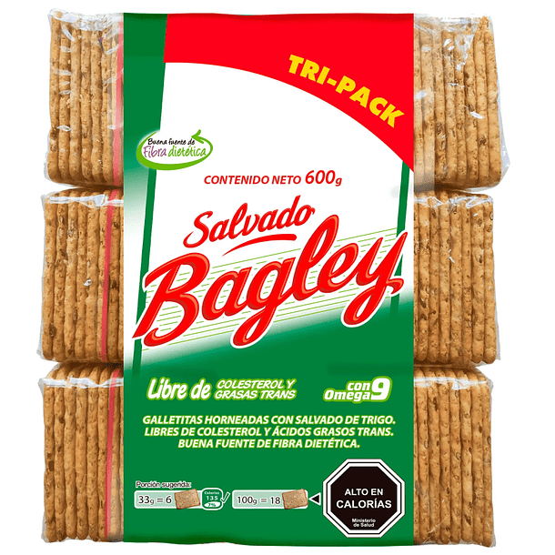 GALLETA SALVADO BAGLEY TRIPACK 600grs. (9)        