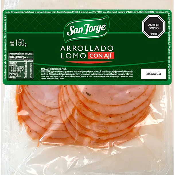ARROLLADO LOMO C/AJI SAN JORGE 150grs.  (12)