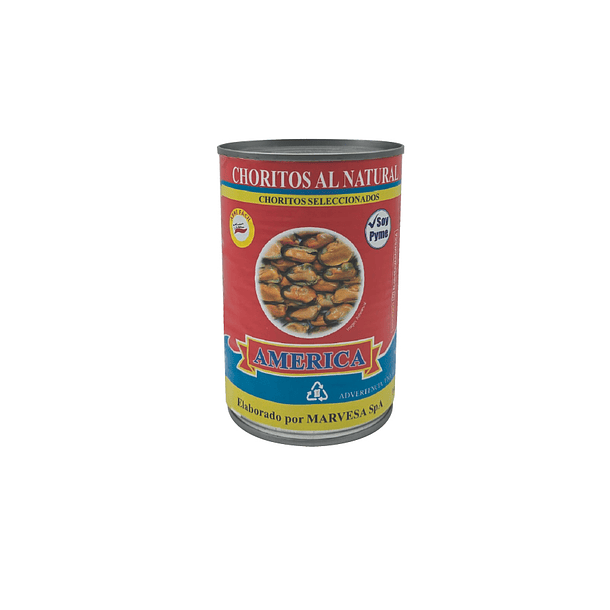 CHORITOS AMERICA NATURAL 425grs.      (24)