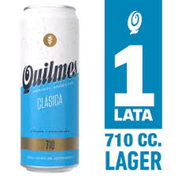 CERVEZA QUILMES LATA 710cc. 4.9°G.L. (DP.x 12)    