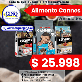 ALIM. PERRO CANNES CACHORRO CARNE LECHE 18 KILOS