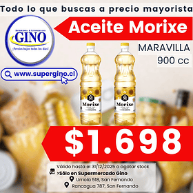 ACEITE MARAVILLA MORIXE 900ml.    (15)            