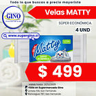 VELAS MATTY ECONOMICA x 4un. (CJx110)   (P.50) 1