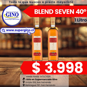 M. DE WHISKY BLEND SEVEN 40° G.L. 1 LITRO (12)    