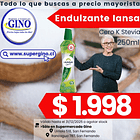 ENDULZANTE IANSA CERO K STEVIA GOTAS 250ml.  (16) 1
