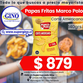 PAPAS FRITAS C/AMER. M.POLO 140grs.    (16)       