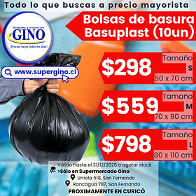 BOLSA BASURA BASUPLAST 80x110 x 10un.   (40)      