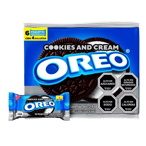 GALLETA MINI OREO COOKIES CREAM 36g.x 6un. (28)
