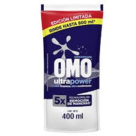 DETERG. LIQUIDO OMO ULTRA POWER DOYPACK 400ml.(15)