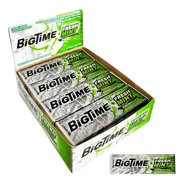 CHICLE BIGTIME FRESH MINT x 20un.   (12)          