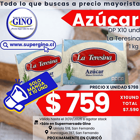 AZUCAR LA TERESINA 1 KILO  (DP.x 10un)