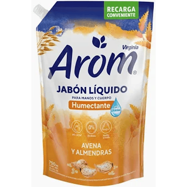 JABON LIQ. AROM AVENA ALMENDRA DOYPACK 750ml.(12) 