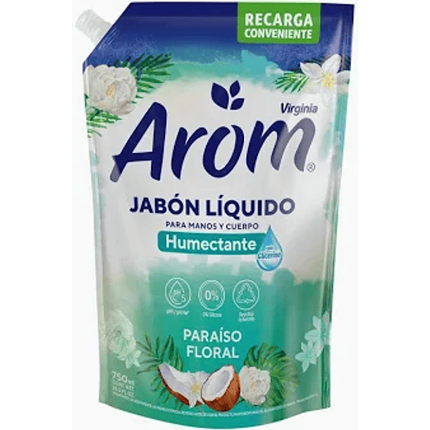 JABON LIQ. AROM PARAISO FLORAL DOYPACK 750ml.(12) 