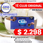 TE CLUB ORIGINAL x 100 bolsitas   (10)             1