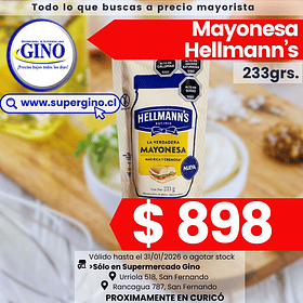 MAYONESA HELLMANNS DOYPACK 233cc.  (24)