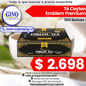 TE EMBLEM CEYLAN PREMIUM 100 bolsitas    (10)     