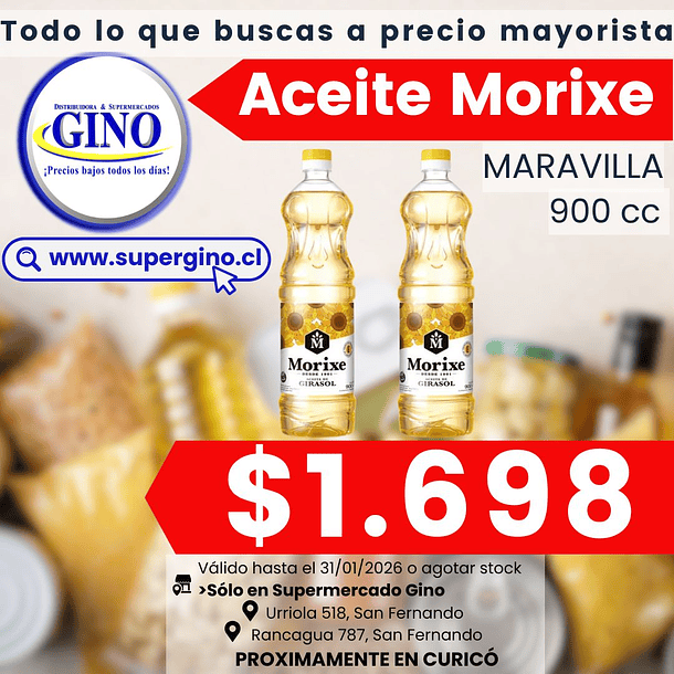 ACEITE MARAVILLA MORIXE 900ml.    (15)             1