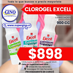 CLORO GEL EXCELL MENTA 900cc.(12) (P45)