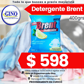 DETERG. BRENT MATIC 400grs.    (50)               