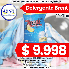 DETERG. BRENT MATIC 10 KILOS                      