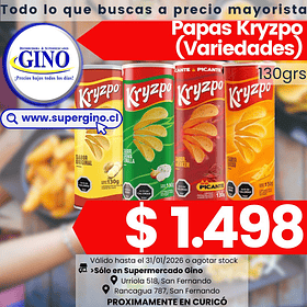 PAPAS KRYZPO QUESO 130grs    (14) (P.60)