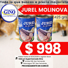 JUREL MOLINOVA NATURAL 425grs. (24) (P 75)         1