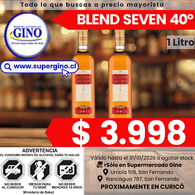 M. DE WHISKY BLEND SEVEN 40° G.L. 1 LITRO (12)    