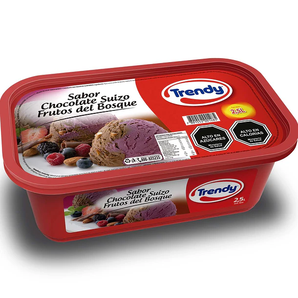 CASSATA TRENDY CHOC.SUIZO/FTOS.DEL BOSQUE 2500cc.