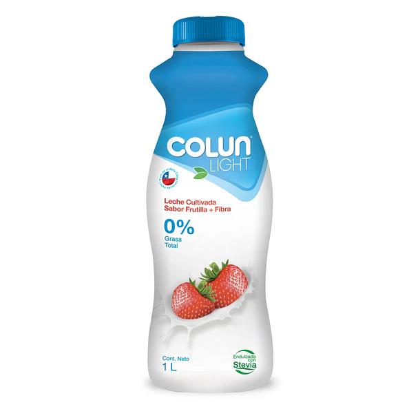 LECHE CULTIVADA LIGHT FIBRA FRUTILLA 1lt