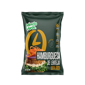 HAMBURGUESA DE LENTEJA MINUTO VERDE 100grs. (30)