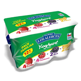 PACK YOGHURT LOS ALERCES 4 SABORES 120grs.x 12un.