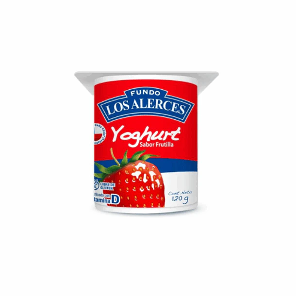 YOGHURT LOS ALERCES FRUTILLA 120g.      (48)