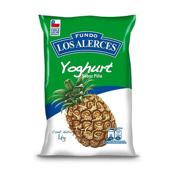 YOGHURT LOS ALERCES PIÑA 1 KILO