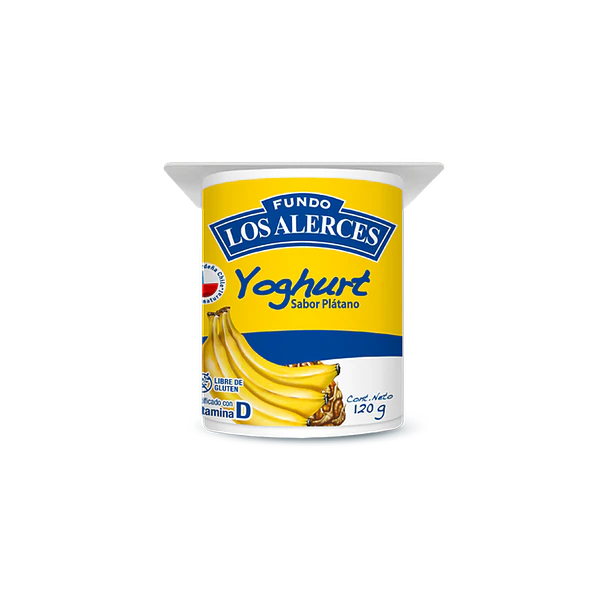 YOGHURT LOS ALERCES PLATANO 120g.    (48)