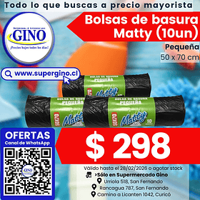 BOLSA BASURA ROLLO MATTY 50x70 x 10un. (72)       
